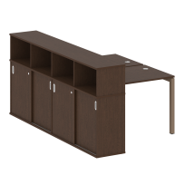 Metal System Quattro Р. ст. с шкафом-купе на П-образном м/к 50БП.РС-СШК-4.1 Т Акация/Антрацит металл 1410*2332*1098 Metal System Quattro Р. ст. с шкафом-купе на П-образном м/к 50БП.РС-СШК-4.1 Т Акация/Антрацит металл 1410*2332*1098