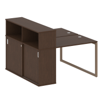 Metal System Quattro Р. ст. с шкафом-купе на О-образном м/к 40БО.РС-СШК-2.1 Т Акация/Антрацит металл 1410*1475*1098 Metal System Quattro Р. ст. с шкафом-купе на О-образном м/к 40БО.РС-СШК-2.1 Т Акация/Антрацит металл 1410*1475*1098