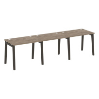 Onix Wood Рабочая станция OW.RS-3.1.7 Белый бриллиант/Дуб светлый/Белый металл 2940*720*750